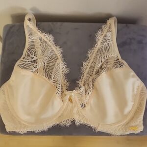 RACHEL Rachel Roy Cream Lace Full-Coverage Bra